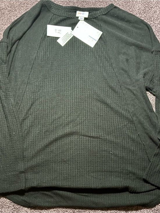 LuLaRoe Sweaters - LuLaRoe Women’s Black Waffle Knit Sweater - Lightweight Long Sleeve style TINA